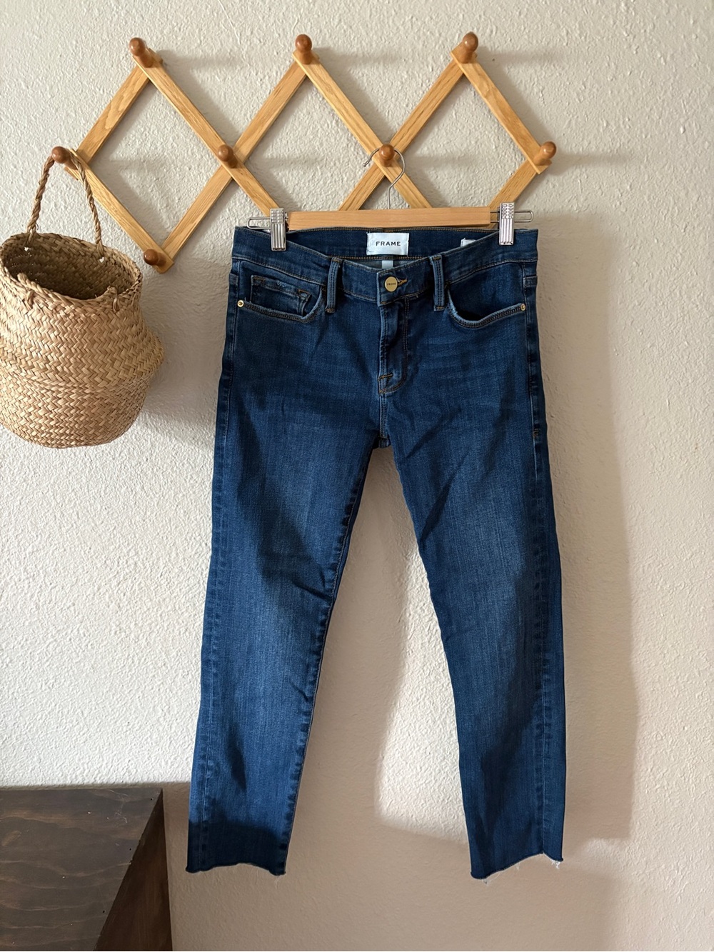 Frame Denim Le Garcon Dark Blue Slim Crop Women's Jeans - Size 26